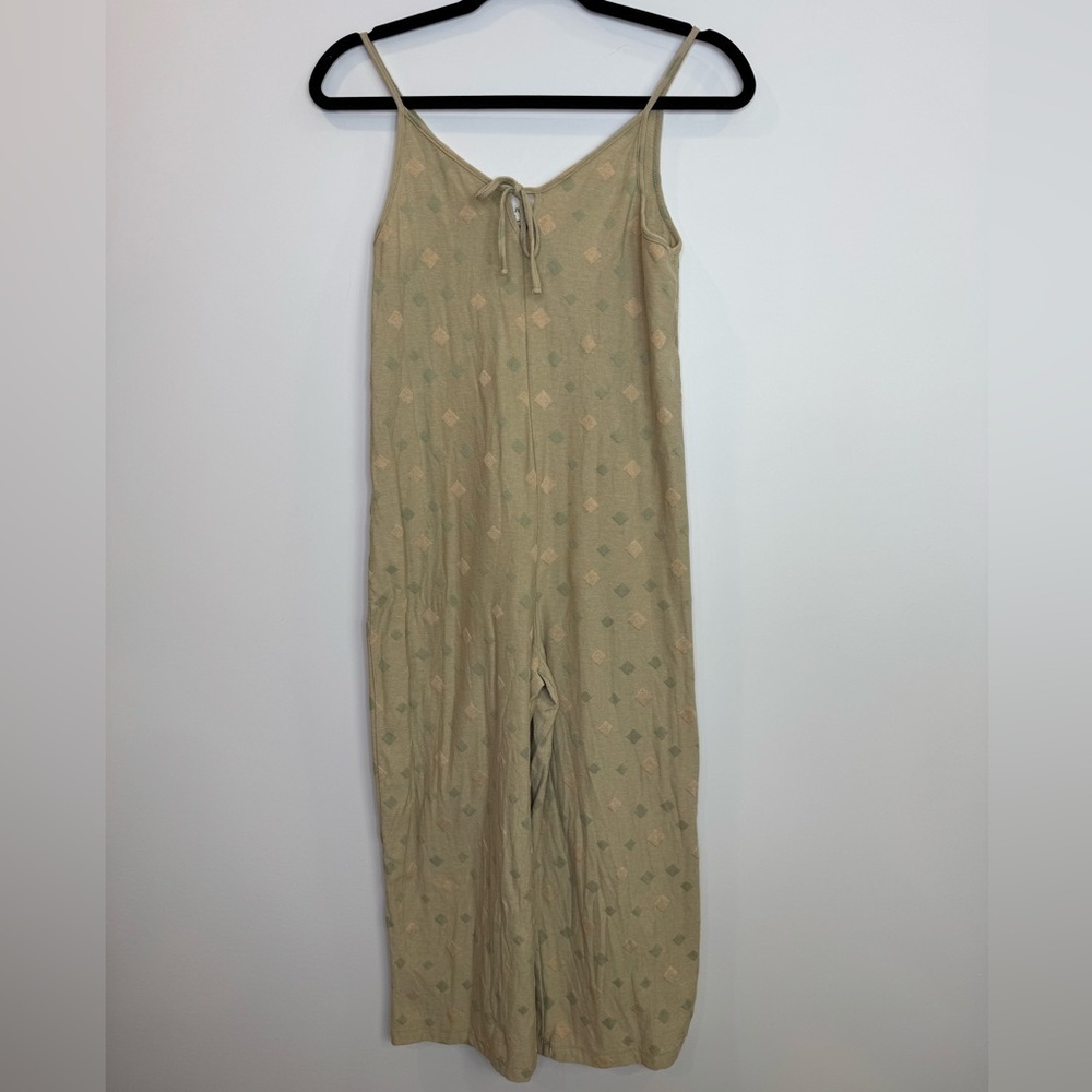Livom oversized wide cropped leg geometric print Jumpsuit size xs